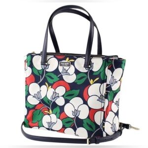 KATE SPADE Nylon Medium Satchel In Dawn Breezy Floral Pattern